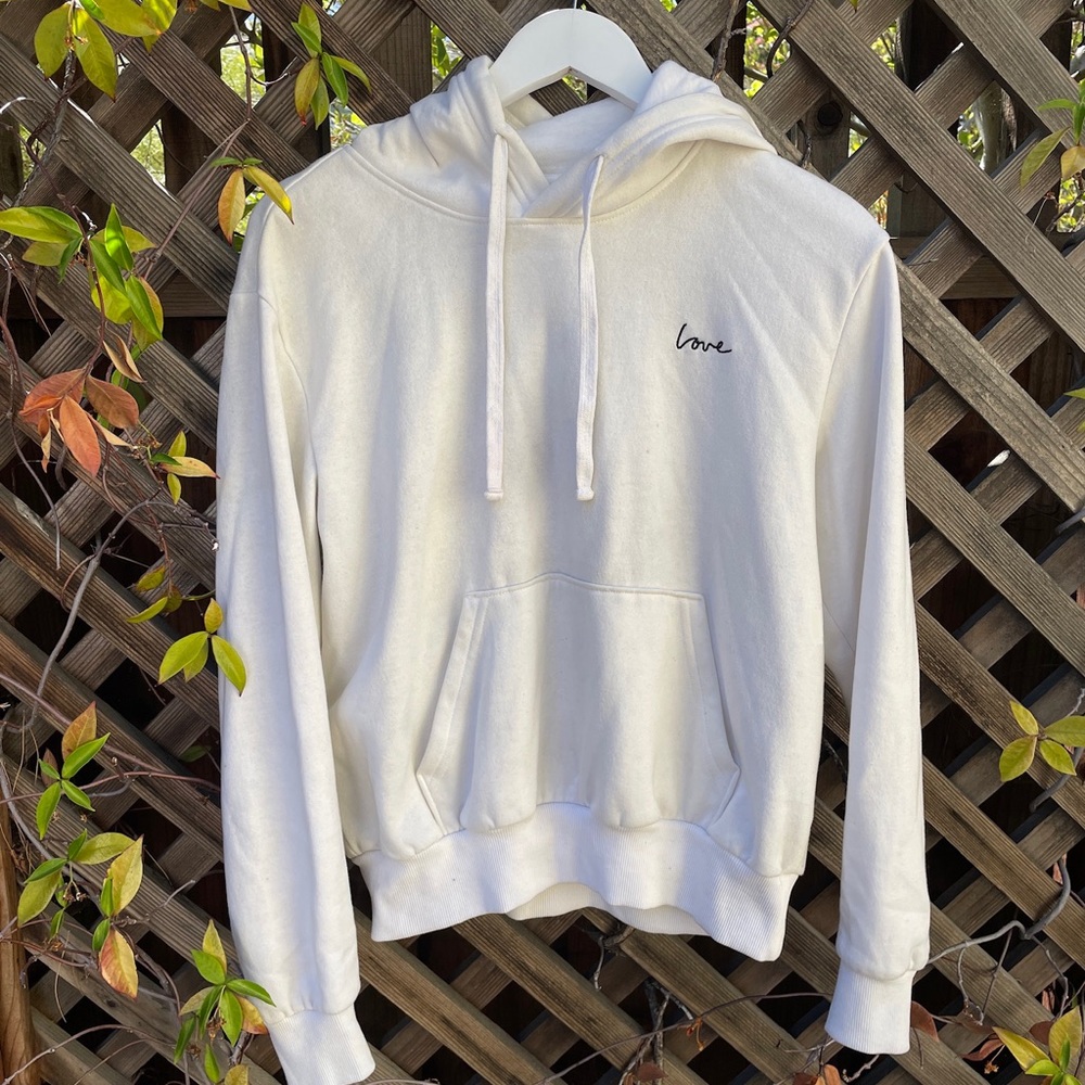 Divided H&M White Sweater with “Love” / Size S